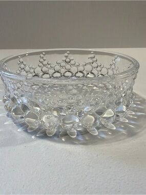 Vtg 70’s Walther Glass Bolero Raised Bubble Bowl Made In Germany 7 1/4” x 2 1/4”